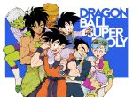  3girls 6+boys ;d ^_^ anger_vein annoyed armor baby black_eyes black_hair blue_eyes blush boots bra_(dragon_ball) broly_(dragon_ball_super) brother_and_sister bulma carrying cheelai closed_eyes clothes_around_waist copyright_name dark_skin dark_skinned_male dougi dragon_ball dragon_ball_super_broly expressionless eyewear_on_head facial_scar father_and_son fingernails green_skin grey_hair gutstemple hand_on_another&#039;s_head hand_on_another&#039;s_shoulder hand_to_forehead hand_up happy hat highres holding holding_baby jacket lemo_(dragon_ball) looking_at_another mother_and_daughter mother_and_son multiple_boys multiple_girls nipples one_eye_closed open_mouth orange_skin outstretched_arm overalls purple_hair purple_legwear scar scar_on_cheek shirt shirtless short_hair shoulder_carry siblings simple_background sleeping smile son_goku son_goten spiky_hair sunglasses sweatdrop teeth trunks_(dragon_ball) twintails two-tone_jacket v-shaped_eyebrows vegeta very_short_hair violet_eyes white_footwear white_shirt wristband 