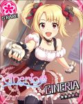  blonde_hair blush character_name cineria dress idolmaster idolmaster_cinderella_girls long_hair red_eyes smile twintails 