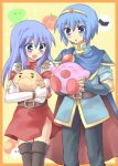  1boy 1girl 2others blue_hair doseisan elbow_gloves fingerless_gloves fire_emblem fire_emblem:_mystery_of_the_emblem gloves hal_laboratory_inc. hoshi_no_kirby intelligent_systems kirby kirby_(series) super_mario_bros. marth mother_(game) mother_2 mr_saturn mushroom nintendo oimo pegasus_knight sheeda super_mario_bros. super_smash_bros. thighhighs 