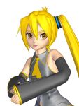  3d akita_neru blonde_hair detached_sleeves solo vocaloid 