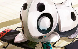  aron broken cable circuit_board closed_eyes commentary inudomooo joy-con nintendo_switch no_humans one-hour_drawing_challenge pokemon pokemon_(creature) sleeping solo 