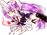  bunny_ears gun myama purple_hair rabbit_ears red_eyes reisen_udongein_inaba solo touhou weapon 
