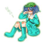  green_eyes hair_bobbles hair_ornament hat kawashiro_nitori tears touhou yutsuka 