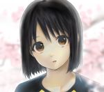  1girl black_hair brown_eyes commentary_request looking_at_viewer mi8pq nakahara_misaki nhk_ni_youkoso! open_mouth short_hair solo 