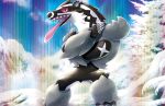  blue_sky claws clouds creature crossed_arms day feet_out_of_frame gen_8_pokemon legs_apart no_humans obstagoon official_art outdoors pokemon pokemon_(creature) pokemon_trading_card_game saitou_kouki sharp_teeth sky snow solo standing teeth third-party_source tongue tongue_out tree violet_eyes 