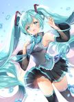  :d aqua_hair breasts flower frills hand_on_own_chest hatsune_miku heart heart-shaped_pupils long_hair medium_breasts nail_polish open_mouth panties pantyshot pingo see-through smile striped striped_panties symbol-shaped_pupils twintails underwear very_long_hair vocaloid 