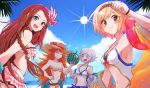  absurdres beach carren_estapera djeeta_(granblue_fantasy) farrah_(granblue_fantasy) granblue_fantasy hat highres mary_(granblue_fantasy) swimsuit 