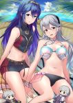  a_meno0 barefoot beach bikini blue_eyes blue_hair blush breasts cape corrin_(fire_emblem) corrin_(fire_emblem)_(female) fingerless_gloves fire_emblem fire_emblem_awakening fire_emblem_cipher fire_emblem_heroes gloves hair_between_eyes hair_ornament hairband hood long_hair looking_at_viewer lucina mamkute navel open_mouth pointy_ears red_eyes robe robin_(fire_emblem) robin_(fire_emblem)_(male) shell short short_hair silver_hair simple_background smile stuffed_toy swimsuit tiara toy water white_hair 