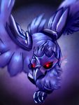  artist_name corviknight gen_8_pokemon glowing_eyes no_humans pika_(eretisu579) pokemon pokemon_(creature) pokemon_(game) raven red_eyes 