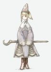  blonde_hair boots final_fantasy final_fantasy_tactics green_eyes hat robe solo staff time_mage time_mage_(fft) 