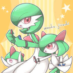  artist_name bad_id bad_pixiv_id bob_cut bowl_cut colored_skin dress evolutionary_line gardevoir green_hair green_skin hair_over_one_eye highres horns joy-con kirlia muku_jirushi multicolored_skin open_mouth pink_eyes playing_games pokemon pokemon_(creature) ralts sidelocks star_(symbol) two-tone_skin white_dress white_skin 