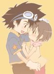  brown_eyes brown_hair digimon digimon_adventure gloves goggles incest kurot lowres scarf short_hair siblings yagami_hikari yagami_taichi 