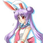  animal_ears bishoujo_senshi_sailor_moon cosplay lowres magical_girl parody purple_hair rabbit_ears red_eyes reisen_udongein_inaba sailor_moon sailor_moon_(cosplay) solo sweatdrop tajima_yuuki touhou 