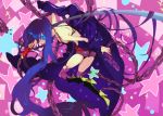  black_rock_shooter black_rock_shooter_(character) blue_hair chain chains high_heels long_hair numeri shoes shorts thigh-highs thighhighs torn_clothes torn_thighhighs twintails vocaloid 
