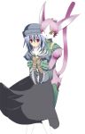  .hack// .hack//games blue_hair cat_ears cat_tail elk hack hug mia 