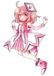  1girl boots gloves kawanobe magical_girl original pink_hair pink_theme pleated_skirt skirt 