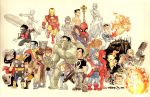  beast cable captain_america chibi comic cyclops daredevil gambit ghost_rider havok hulk human_torch iceman iron_man marvel mr._fantastic nightcrawler silver_surfer spider-man the_punisher the_thing thor wolverine x-men 