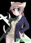  animal_ears braid cat_ears cross lynette_bishop monty_python strike_witches tail the_bishop 