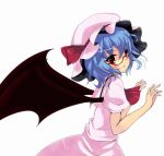  bespectacled blue_hair glasses moccy red_eyes remilia_scarlet touhou wings 