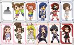  amami_haruka animal_ears antenna_hair beak bunny_ears card card_(medium) cards chibi cool_&amp;_sexy_(idolmaster) cosmic_&amp;_funny_(idolmaster) cute_&amp;_girly_(idolmaster) dark_haruka everyone futami_ami futami_mami gas_mask hagiwara_yukiho horse_head hoshii_miki idolmaster kikuchi_makoto kisaragi_chihaya minase_iori miura_azusa ninja parody punkish_gothic rabbit_ears takatsuki_yayoi thighhighs twintails zanzi 