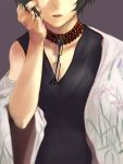  choker collarbone face flat_chest glasses hands head_out_of_frame original shirabi_(life-is-free) 