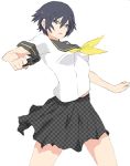  gun mumo_(xxmocom) persona persona_4 reverse_trap school_uniform serafuku shirogane_naoto short_hair skirt weapon 