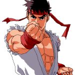  clenched_hands fist lowres male oekaki ryu ryuu_(street_fighter) street_fighter ug 