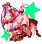  1girl book dada_(dolce) hat patchouli_knowledge solo touhou 