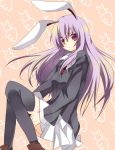  bad_id bunny_ears ichi_(artist) ichi_(bji) kokoro_na long_hair purple_hair rabbit_ears reisen_udongein_inaba skirt thighhighs touhou 