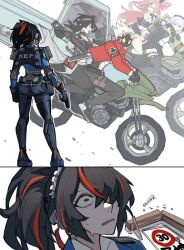 1boy anby_demara ben_bigger billy_kid grace_howard long_hair motorcycle multiple_girls nicole_demara short_hair zenless_zone_zero zhu_yuan