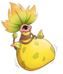  fangs floofities highres mega_victreebel no_humans plant pokemon pokemon_(creature) pokemon_legends:_z-a simple_background solo victreebel vines white_background 