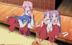  hiiragi_kagami hiiragi_tsukasa izumi_konata japanese_clothes lucky_star miko takara_miyuki 