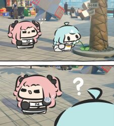 eating flower long_hair multiple_girls nicole_demara seed_(zenless_zone_zero) superappleman zenless_zone_zero