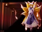  blonde_hair multiple_tails side_b touhou yakumo_ran yellow_eyes 