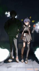 1boy 1girl belle_(zenless_zone_zero) brother_and_sister meme short_hair siblings why_dis_ninja_look_so_mad_(meme) wise_(zenless_zone_zero) zenless_zone_zero