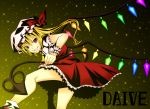  blonde_hair daive flandre_scarlet hat red_eyes short_hair touhou wings 