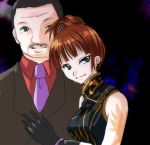  1girl couple grey_eyes lowres orange_hair umineko_no_naku_koro_ni ushiromiya_eva ushiromiya_hideyoshi 