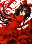  dress kuhouin_murasaki kurenai kurenai_musume long_hair open_mouth red red_eyes 