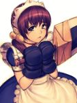  armor armored_dress boxing_gloves brown_hair fiona_mayfield huge_sword huge_weapon humio maid sword tears weapon 