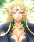 breasts circlet cleavage deedlit elf green_eyes large_breasts long_hair pointy_ears record_of_lodoss_war ueyama_michirou 
