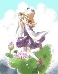  moriya_suwako nikoro thighhighs touhou 