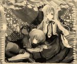  lap_pillow monochrome rozen_maiden sepia sleeping souseiseki suiseiseki yoshioka_yoshiko zuta 