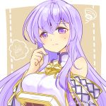  1girl book closed_mouth fire_emblem fire_emblem:_genealogy_of_the_holy_war fire_emblem_heroes holding holding_book julia_(fire_emblem) long_hair purple_hair solo twitter_username upper_body violet_eyes yukia_(firstaid0) 
