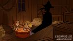  2girls barn hat hay highres multiple_girls rope tagme witch witch_hat 