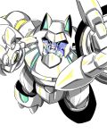  artist_request commentary_request granbelm highres looking_at_viewer mecha no_humans sketch viola_katze white_background yellow_eyes 
