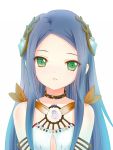  1girl blue_hair final_fantasy final_fantasy_xiii final_fantasy_xiii-2 green_eyes hair_ornament jewelry lightning_returns:_final_fantasy_xiii long_hair paddra_nsu-yeul smile solo very_long_hair 