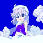  child cloud letty_whiterock purple_hair sawayaka_samehada short_hair solo touhou wings 