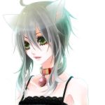 cage_(artist) collar green_eyes lowres sasama_keiji silver_hair 