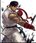  bandana black_hair capcom dougi gloves headband kimuchi male male_only muscles ryuu_(street_fighter) street_fighter 