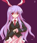  animal_ears bunny_ears ideolo long_hair parody purple_hair rabbit_ears reisen_udongein_inaba skirt style_parody touhou 